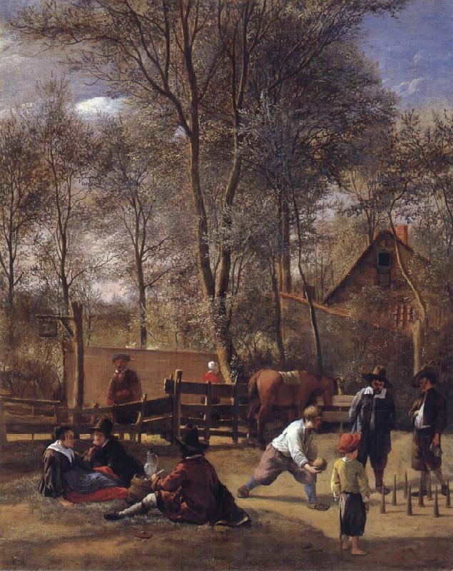 Jan Steen Skittle players outside an inn